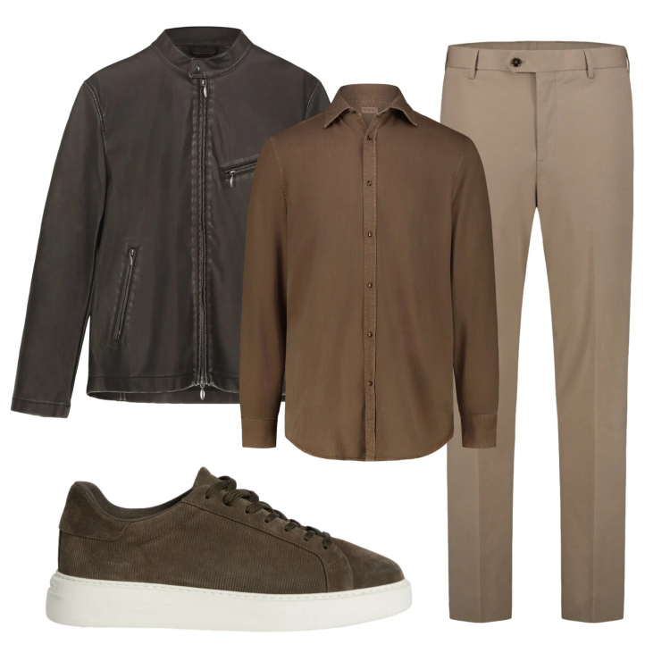 Outfit uomo - Total look #2348567. Stile Casual per Ufficio. Abbinamento con sneakers, giacche, pantaloni, camicie.