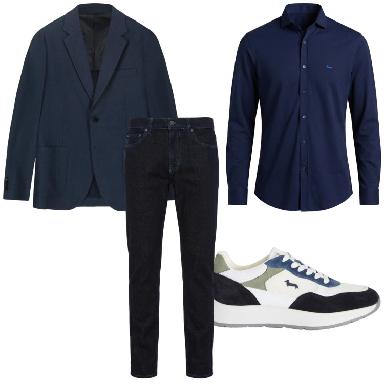 Outfit uomo - Casual. Stile Casual per Tutti i giorni. Abbinamento con jeans, sneakers, camicie, giacche.