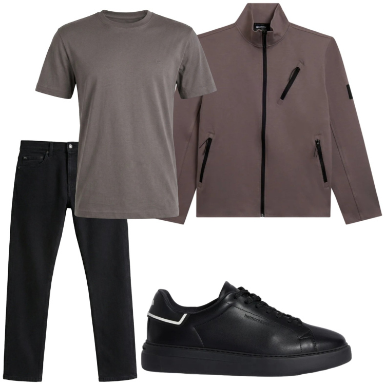 Outfit uomo - Minimal. Stile Casual per Tutti i giorni. Abbinamento con jeans, sneakers, t-shirt, felpe.