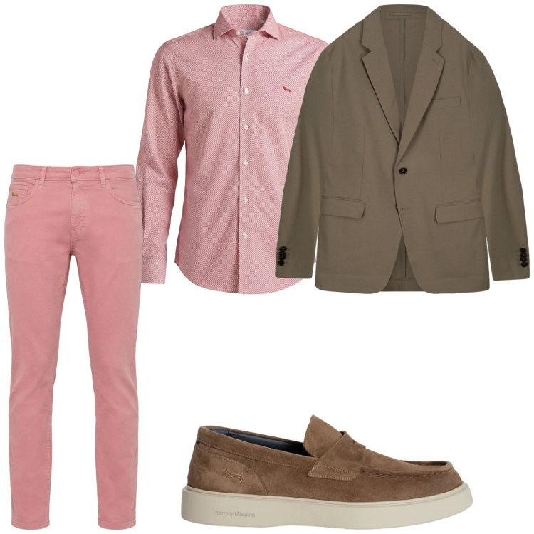 Outfit uomo - Chic. Stile Casual per Tutti i giorni. Abbinamento con scarpe stringate, pantaloni, camicie, giacche.