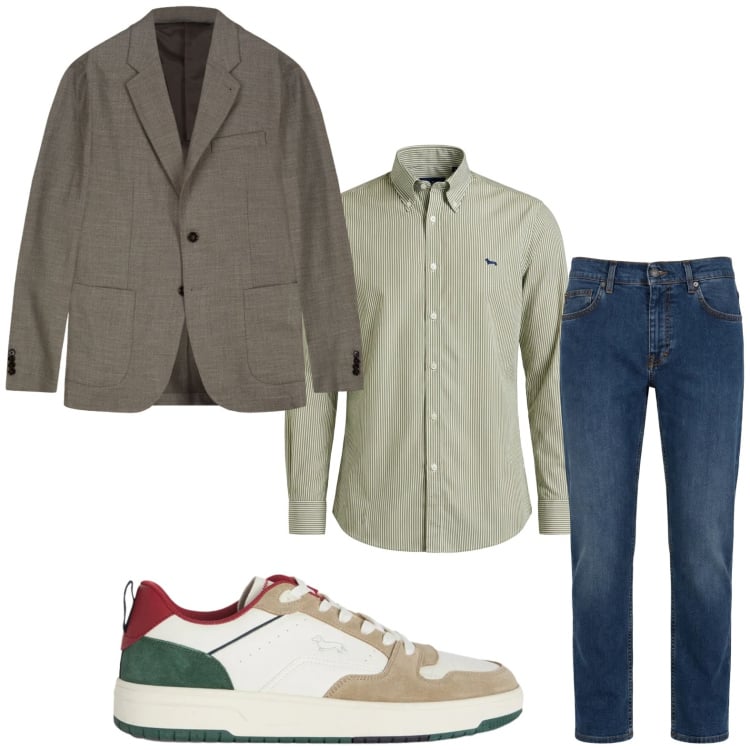 Outfit uomo - Trendy. Stile Trendy per Tutti i giorni. Abbinamento con jeans, sneakers, camicie, giacche.