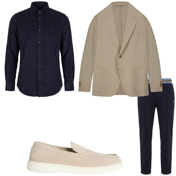 Outfit uomo - Trendy. Stile Trendy per Tutti i giorni. Abbinamento con camicie, pantaloni, scarpe stringate, giacche.