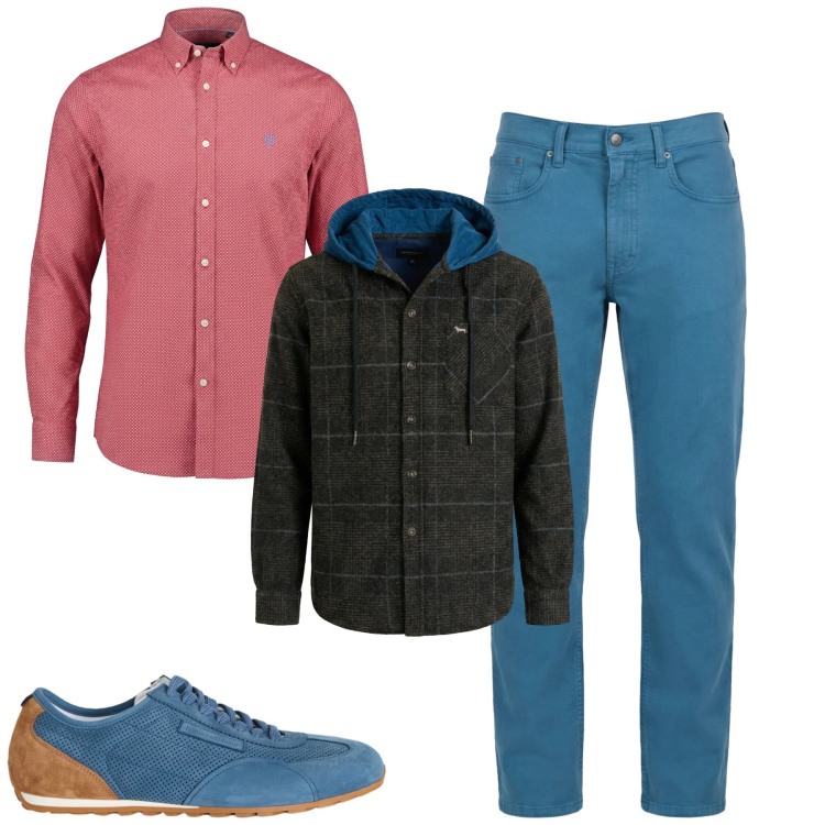 Outfit uomo - Total look #2348898. Stile Urban per Tutti i giorni. Abbinamento con sneakers, pantaloni, cappotti, camicie.
