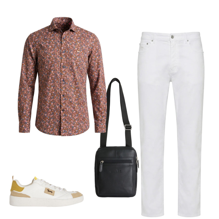 Outfit uomo - Total look #2348900. Stile Casual per Tutti i giorni. Abbinamento con sneakers, pantaloni, camicie, borse sportive.