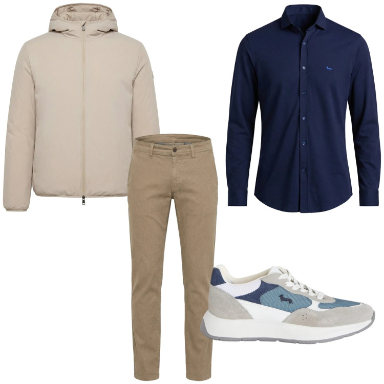 Outfit uomo - Trendy. Stile Trendy per Tutti i giorni. Abbinamento con sneakers, pantaloni, camicie, bomber.