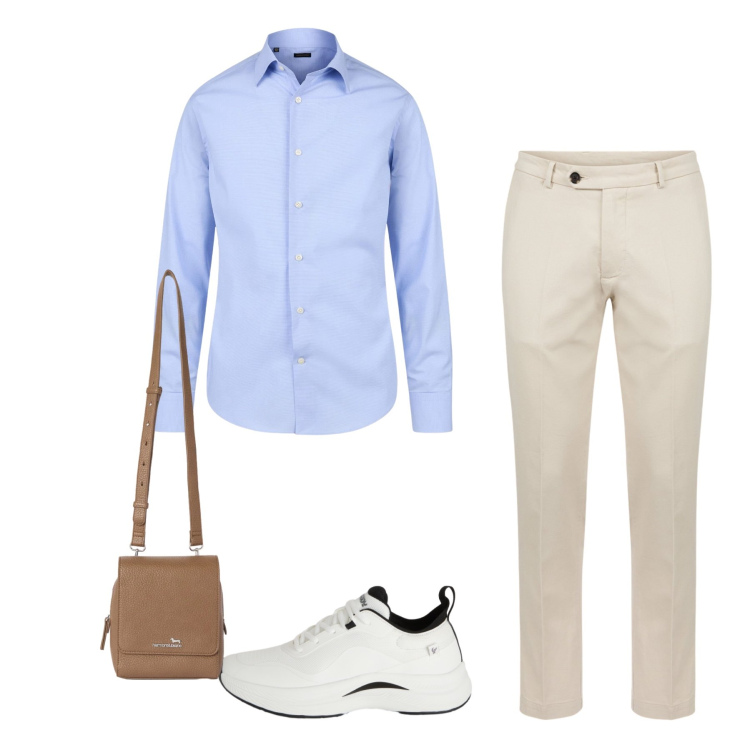 Outfit uomo - Total look #2348904. Stile Casual per Tutti i giorni. Abbinamento con borse sportive, sneakers, pantaloni, camicie.