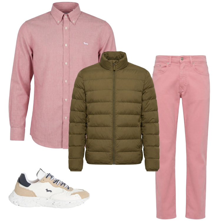 Outfit uomo - Total look #2348910. Stile Casual per Tutti i giorni. Abbinamento con pantaloni, sneakers, camicie, bomber.