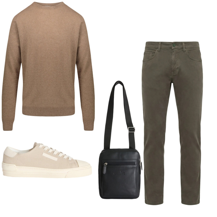 Outfit uomo - Total look #2348919. Stile Casual per Tutti i giorni. Abbinamento con sneakers, pantaloni, borse sportive, maglieria.