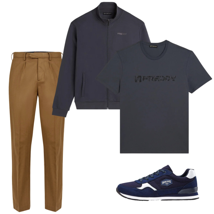 Outfit uomo - Febbraio. Stile Casual per Tutti i giorni. Abbinamento con sneakers, felpe, t-shirt, pantaloni.