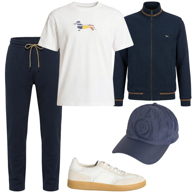 Outfit uomo - Super bello. Stile Casual per Sport. Abbinamento con sneakers, cappelli, t-shirt, pantaloni, felpe.