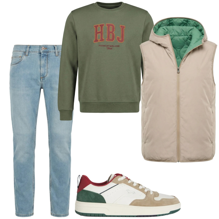 Outfit uomo - Splendido. Stile Casual per Tutti i giorni. Abbinamento con jeans slim fit, sneakers, felpe, piumini.