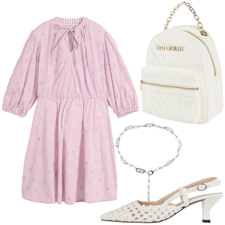 Outfit donna - Total look #2349359. Stile Basic per Tutti i giorni. Abbinamento con décolleté, zaini, vestiti corti, cinture.