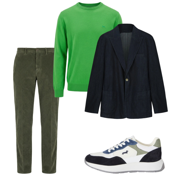 Outfit uomo - Febbraio. Stile Casual per Tutti i giorni. Abbinamento con pantaloni chino, sneakers, pullovers, giacche.