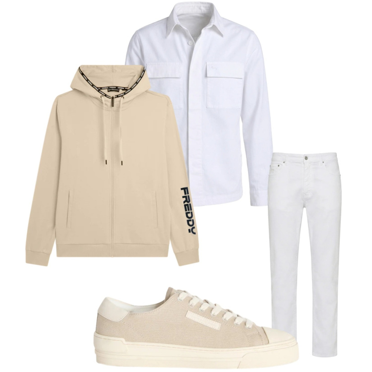 Outfit uomo - Total look #2349425. Stile Casual per Tutti i giorni. Abbinamento con sneakers, pantaloni, cappotti, felpe con cappuccio.