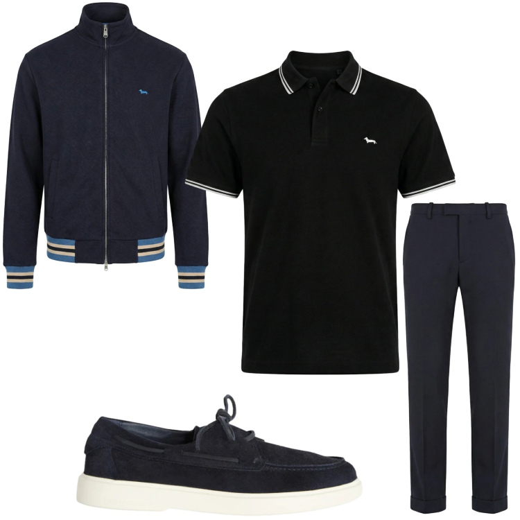 Outfit uomo - Total look #2349432. Stile Casual per Tutti i giorni. Abbinamento con pantaloni chino, scarpe stringate, polo, felpe.