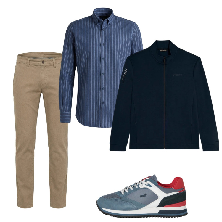 Outfit uomo - Febbraio. Stile Casual per Tutti i giorni. Abbinamento con sneakers, pantaloni, camicie, felpe.