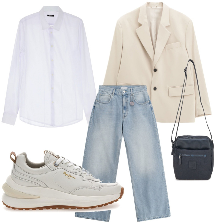 Outfit uomo - Il blazer leggero. Stile Casual per Tutti i giorni. Abbinamento con camicie, giacche, jeans, portafogli, sneakers.