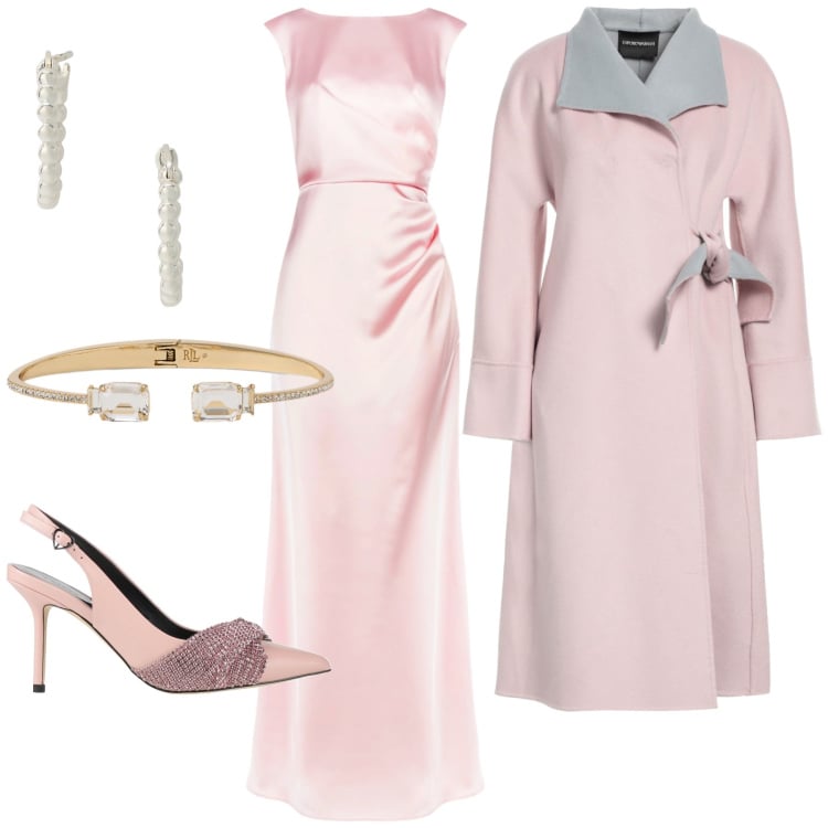 Outfit donna - Bon bon. Stile Bon Ton per Cerimonia. Abbinamento con cappotti, décolleté, vestiti lunghi, orecchini, braccialetti.