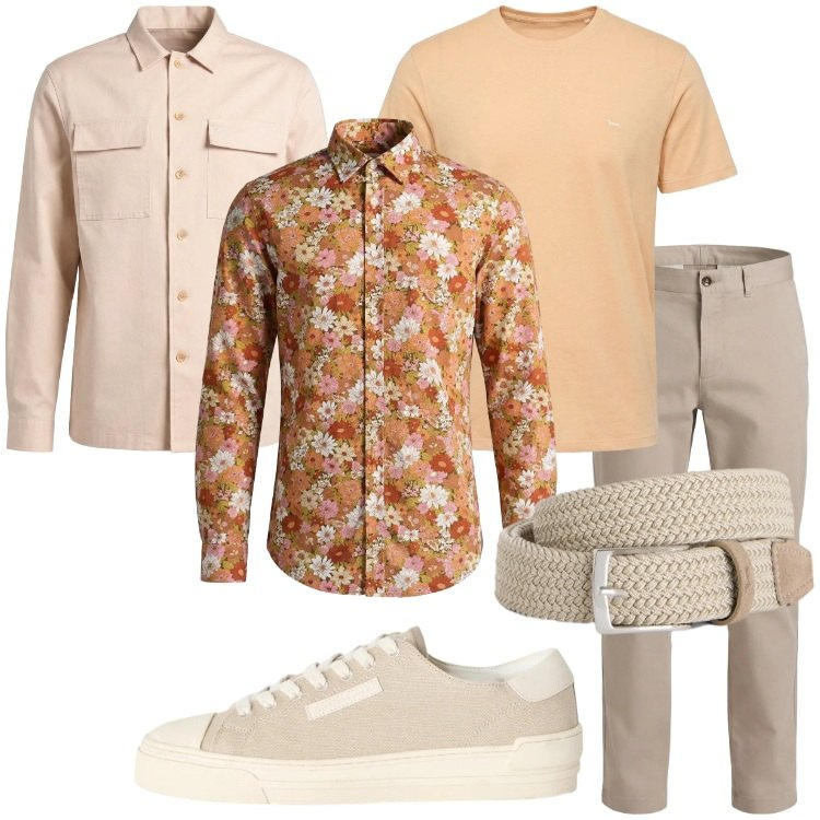 Outfit uomo - Summer Diaries - Harmont & Blaine. Stile Trendy per Ufficio. Abbinamento con cinture, sneakers, pantaloni cargo, camicie, t-shirt, cappotti.