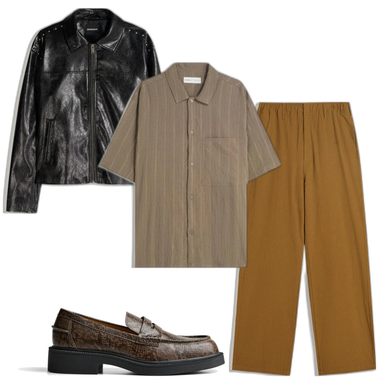 Outfit hombre - Urban style. Estilo Urban para Noche especial. Combinación con chaquetas, pantalones, camisas de manga corta, zapatos con cordones.