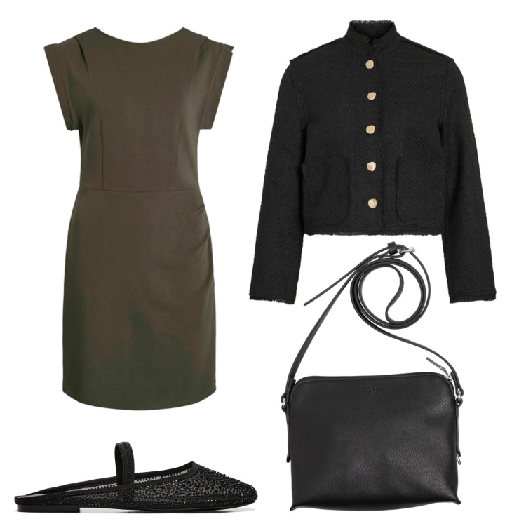 Outfit mujer - Casual chic. Estilo Casual chic para Todos los días. Combinación con blazers, bolsos saco, vestidos largos, bailarinas.