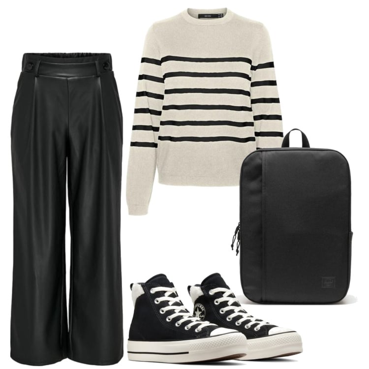 Outfit mujer - Urban style. Estilo Urban para Todos los días. Combinación con pantalones, prendas de punto, sneakers, mochilas.