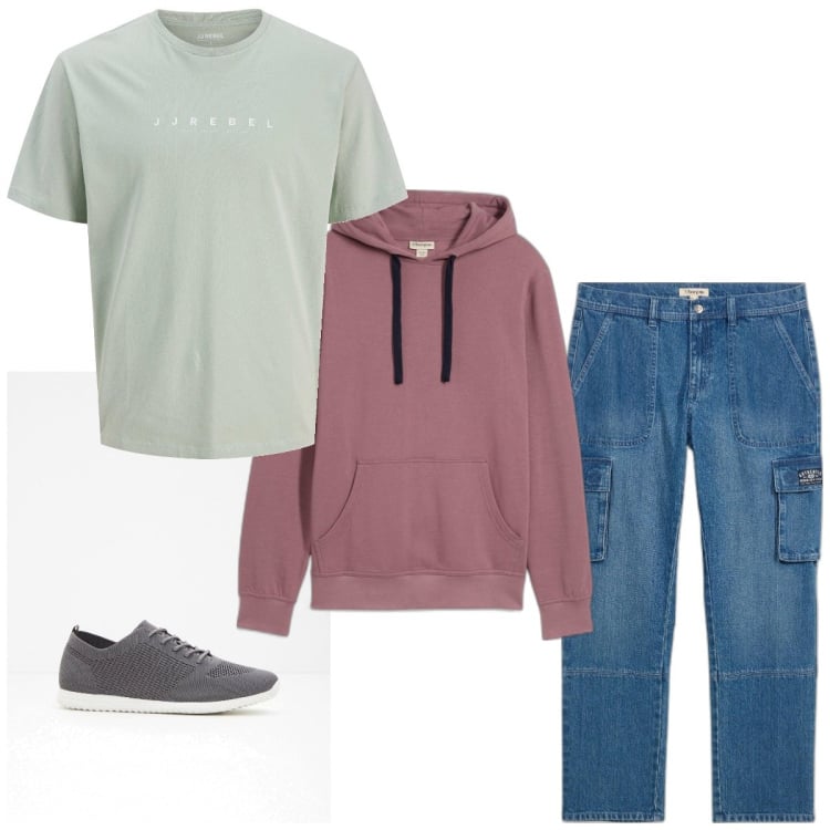 Outfit homme - Mars. Style Urban pour Tous les jours. Assortir avec sweats à capuche, t-shirts, sneakers, jeans.