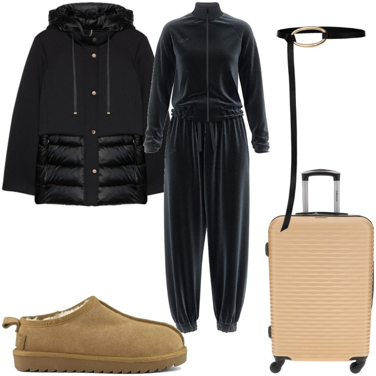 Outfit donna - Total look #2350246. Stile Trendy per Tutti i giorni. Abbinamento con piumini, cinture, tute, sabot, valigie.