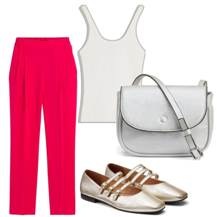 Outfit mujer - Urban style. Estilo Urban para Todos los días. Combinación con bailarinas, pantalones, bolsos de mano, camiseta.