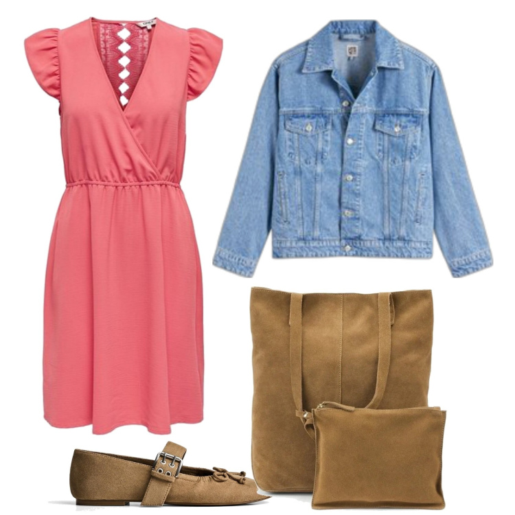 Outfit mujer - Urban look. Estilo Urban para Todos los días. Combinación con bolso tote, blazers, vestidos cortos, bailarinas.