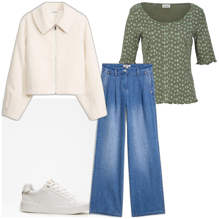 Outfit femme - Basique #811. Style Basique pour Tous les jours. Assortir avec jeans, t-shirts, blazers, sneakers.