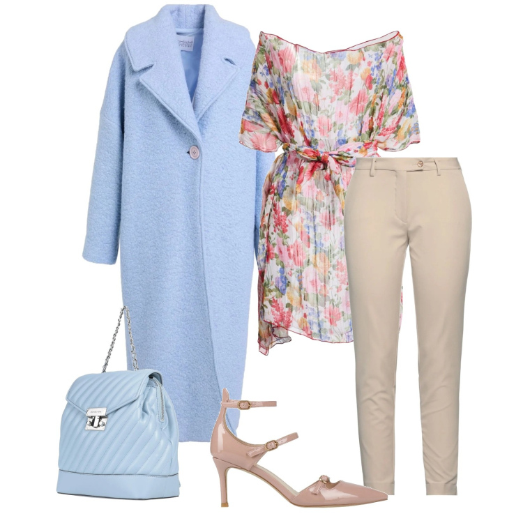 Outfit donna - Total look #2350786. Stile Bon Ton per Serata fuori. Abbinamento con pantaloni, zaini, cappotti, décolleté, top.