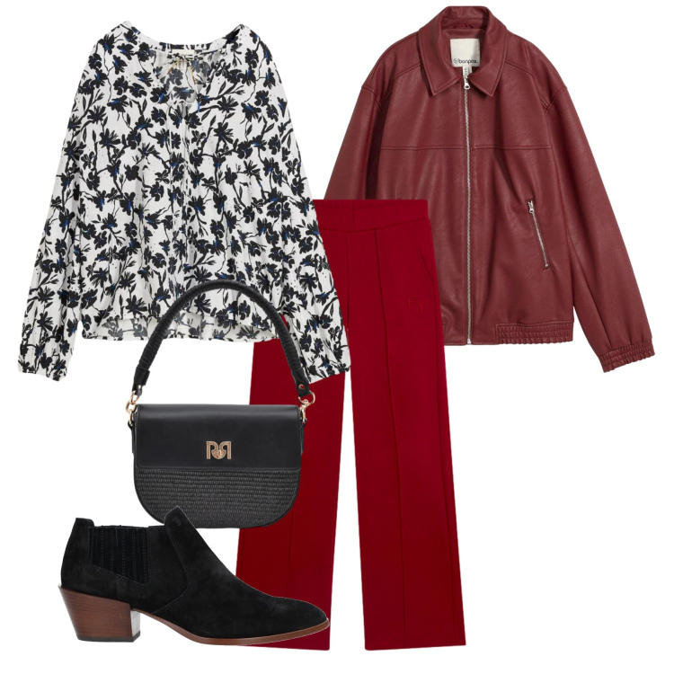 Outfit donna - Un classico. Stile Chic per Tutti i giorni. Abbinamento con stivaletti, blazer, bluse, pantaloni, borse a spalla.