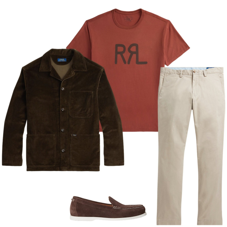 Outfit uomo - Total look #2350991. Stile Casual per Tutti i giorni. Abbinamento con pantaloni, giacche, t-shirt, scarpe stringate.