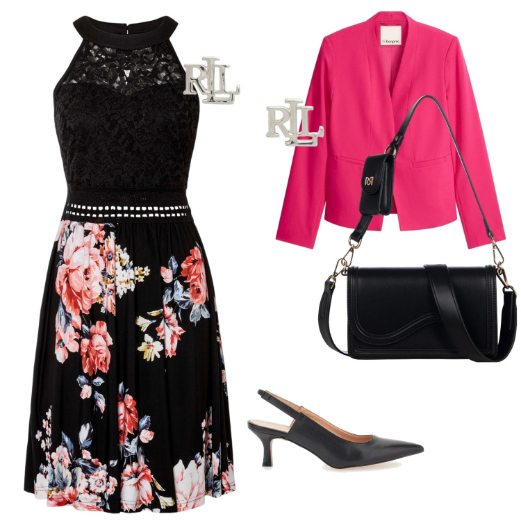 Outfit donna - Bantoa cerimonia. per Cerimonia. Abbinamento con vestiti, blazer, pochette, orecchini, décolleté.