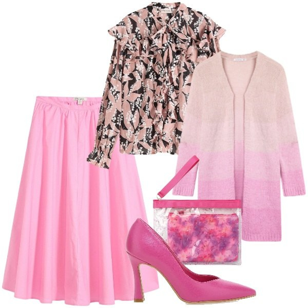 Outfit donna - Il potere dei colori pastello - FDCI. Stile Vintage retrò per Tutti i giorni. Abbinamento con gonne longuette, camicie, cardigans, pochette, décolleté.