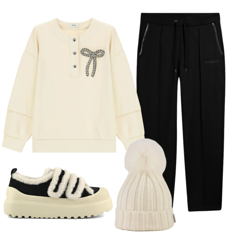 Outfit donna - Total look #2351753. Stile Basic per Tutti i giorni. Abbinamento con felpe, pantaloni, berretti, sneakers.