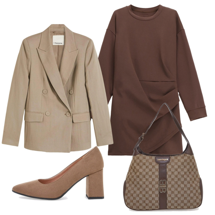 Outfit donna - Total look #2351777. Stile Bon Ton per Ufficio. Abbinamento con blazer, vestiti corti, décolleté, borse a spalla.