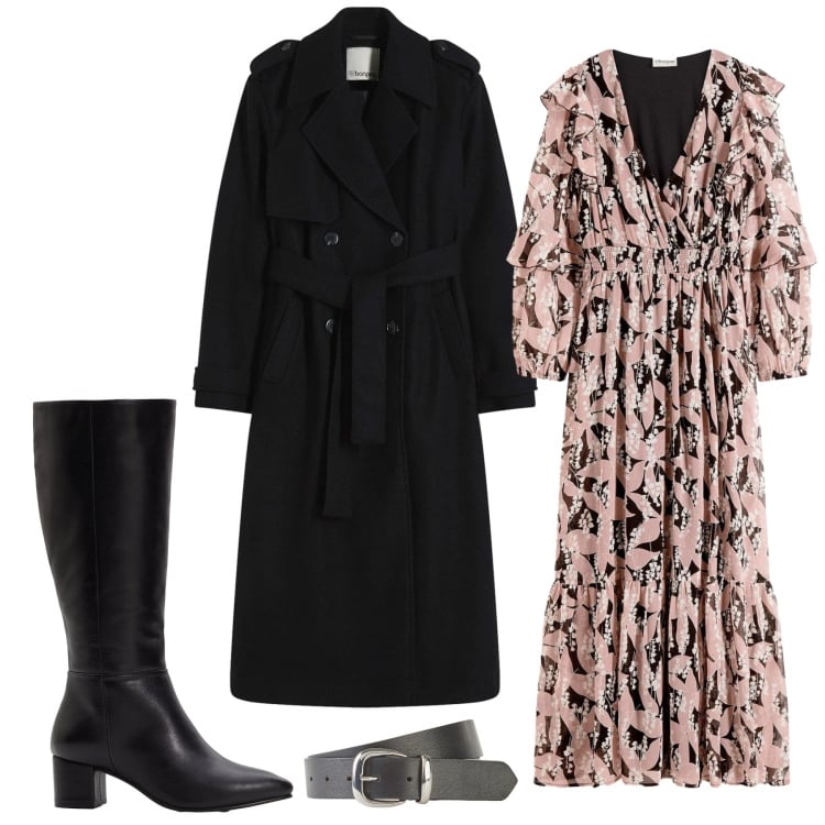 Outfit donna - bonprix - Look primaverili. Stile Boho per Tutti i giorni. Abbinamento con vestiti, stivali, trench, cinture.