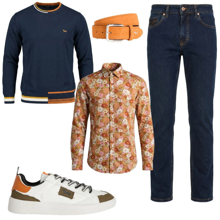 Outfit uomo - Bruno: il colore? Sempre!. Stile Urban per Tutti i giorni. Abbinamento con sneakers, jeans, camicie, cinture, pullovers.