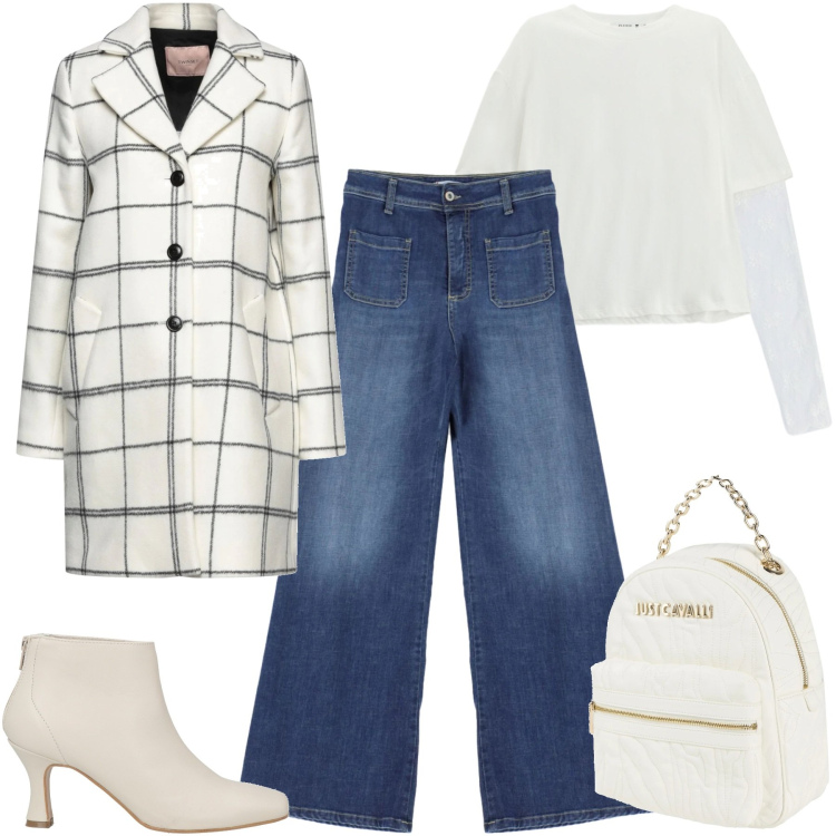 Outfit donna - Bantoa ss26. Stile Urban per Tutti i giorni. Abbinamento con cappotti, stivaletti, zaini, jeans, t-shirt.