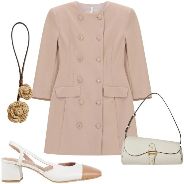 Outfit donna - Abitino vintage. Stile Vintage retrò per Cerimonia. Abbinamento con décolleté, vestiti corti, borse a spalla, ciondoli.