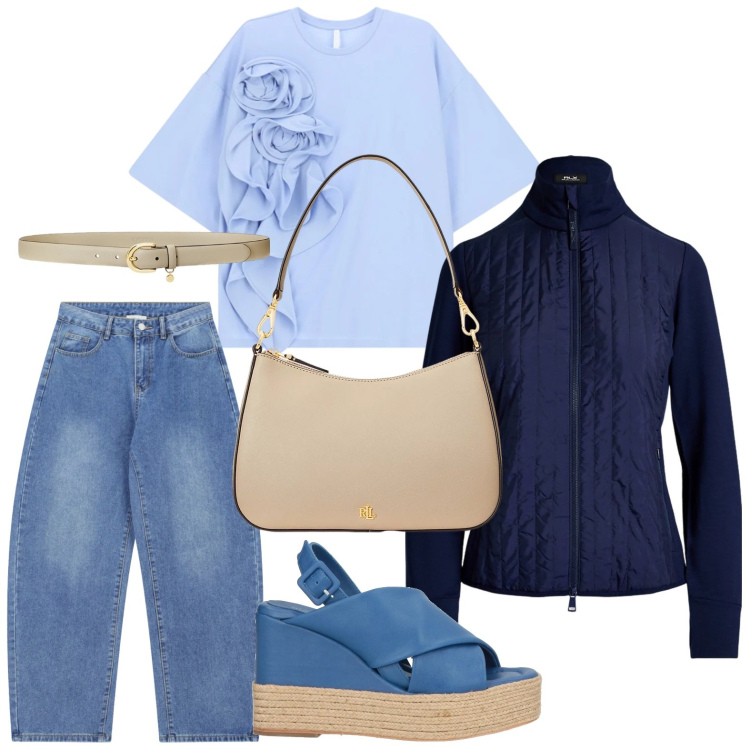 Outfit donna - Dettagli tridimensionali. Stile Minimal per Tutti i giorni. Abbinamento con espadrillas, t-shirt, jeans, borse a spalla, giacche, cinture.