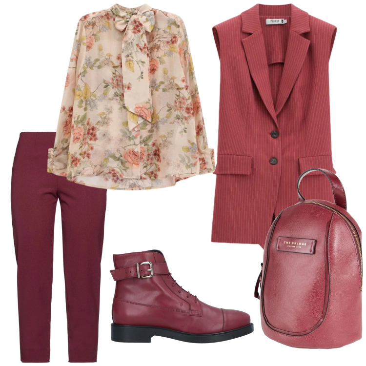 Outfit donna - Look. Stile Casual per Tutti i giorni. Abbinamento con stivaletti, zaini, pantaloni, camicie, gilet.