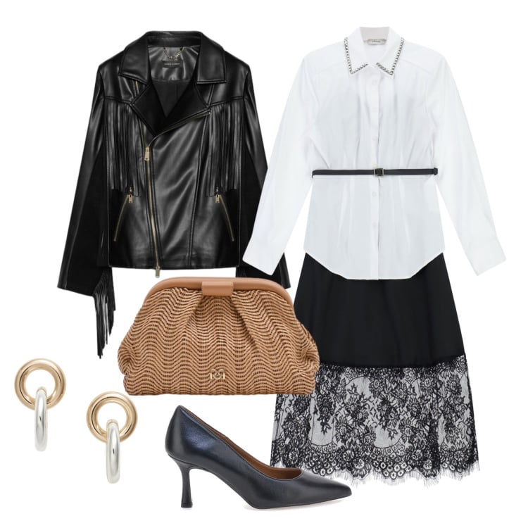 Outfit donna - Marzo. Stile Chic per Cerimonia. Abbinamento con giacche, pochette, orecchini, vestiti midi/longuette, décolleté.