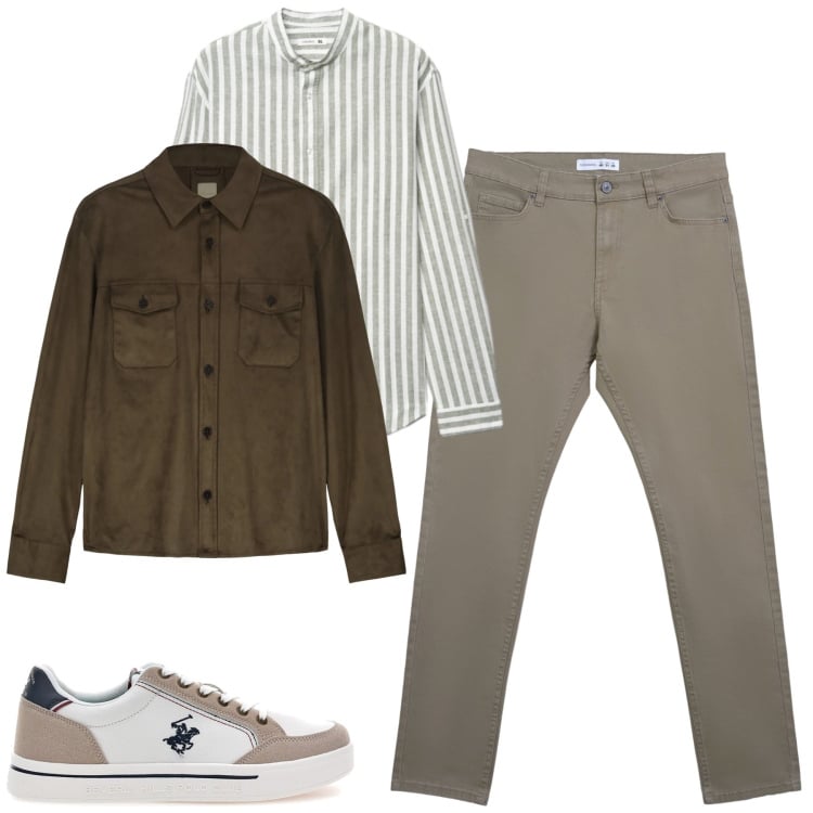 Outfit uomo - Total look #2353775. Stile Casual per Tutti i giorni. Abbinamento con pantaloni skinny, camicie, giacche, sneakers.