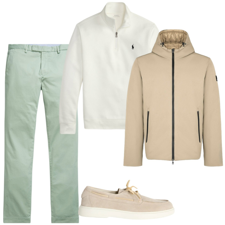 Outfit uomo - Pants verde acqua. Stile Casual per Tutti i giorni. Abbinamento con scarpe stringate, parka, pantaloni, pullovers.