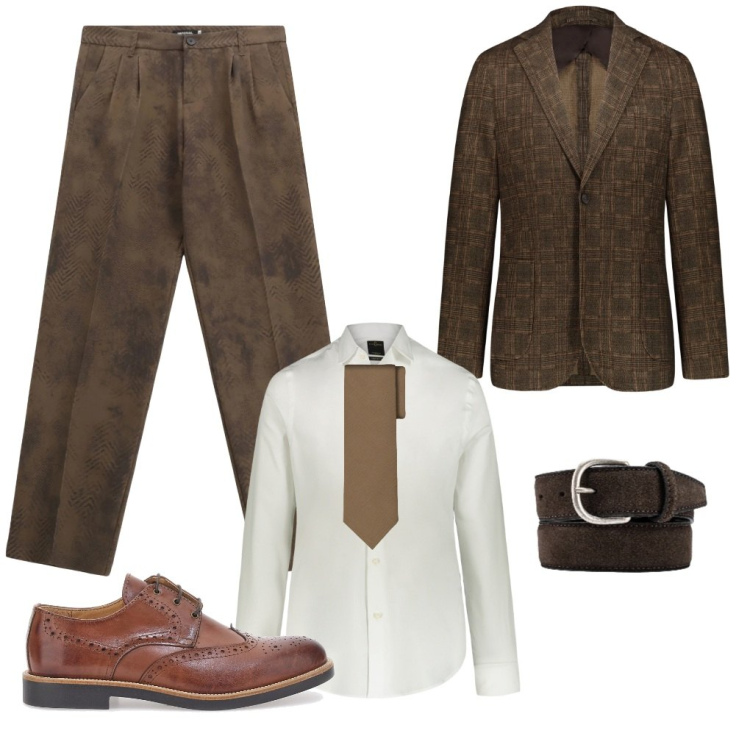 Outfit uomo - Enea: cerimonia marzolina.. Stile Business/Elegante per Cerimonia. Abbinamento con pantaloni, camicie, giacche, scarpe stringate, cravatte, cinture.
