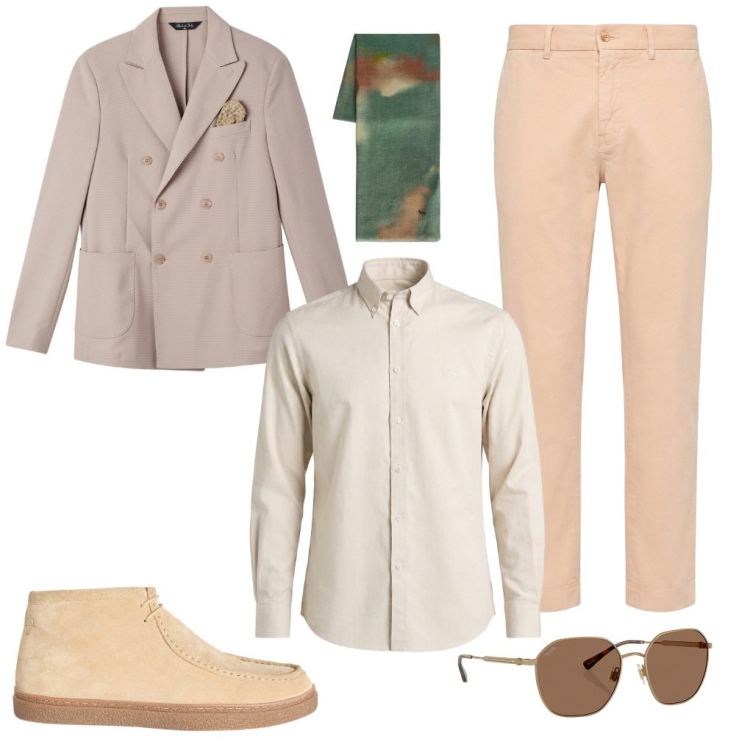 Outfit uomo - Egidio: delicatamente.. Stile Business/Elegante per Ufficio. Abbinamento con stivali e stivaletti, camicie, pantaloni chino, sciarpe, giacche, occhiali da sole.