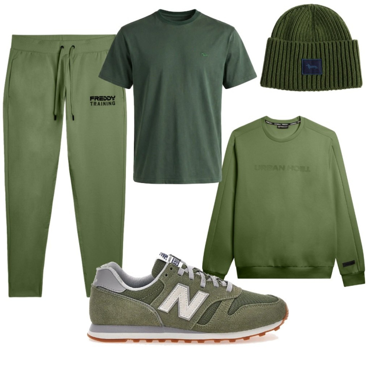 Outfit uomo - Edgard: esco con Toby. Stile Urban per Tutti i giorni. Abbinamento con berretti, t-shirt, pantaloni, felpe, sneakers.